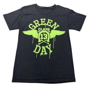 Green Day Shirt Mens Small Black‎ Neon Class 13 Graphic Band Tee Bravado 2009